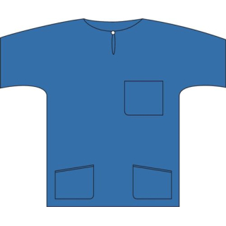 Baju Barrier Scrub Suit L biru 48 pcs