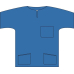 Barrier Scrub Suit Shirt L blue 48 pcs