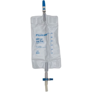 Flexicare 尿袋 750 毫升 7 厘米带出口和旋转龙头无菌 10 件
