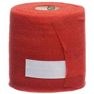 Haftelast bandage de fixation cohésif sans latex 8cmx20m rouge
