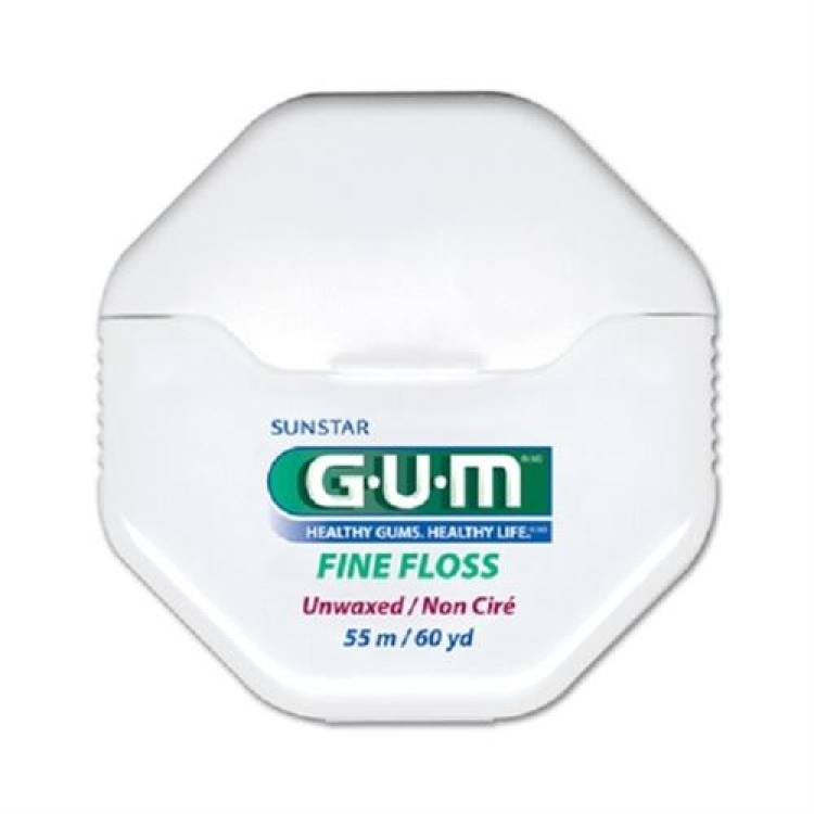 GUM SUNSTAR fil dentaire 55m fin non ciré