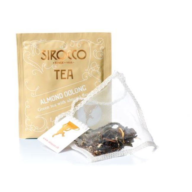 Sirocco Tea Bags Oolong Almond - Premium Oolong Tea with Natural Almond Pieces