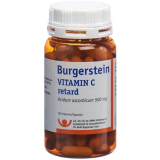 Burgerstein Vitamin C Retard 500 mg 100 kapsler