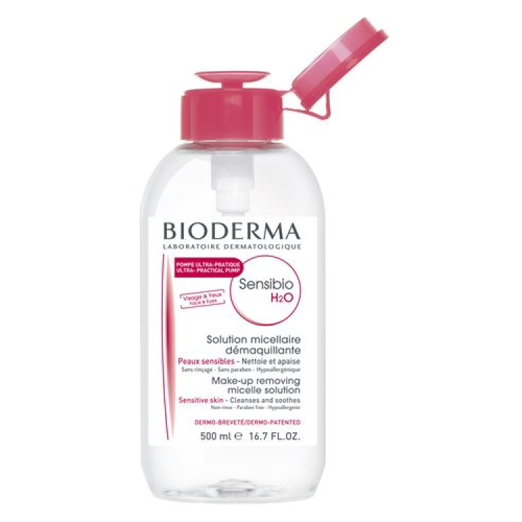 Bioderma Sensibio H20 Pompe Inversée Peau Seche 500 მლ