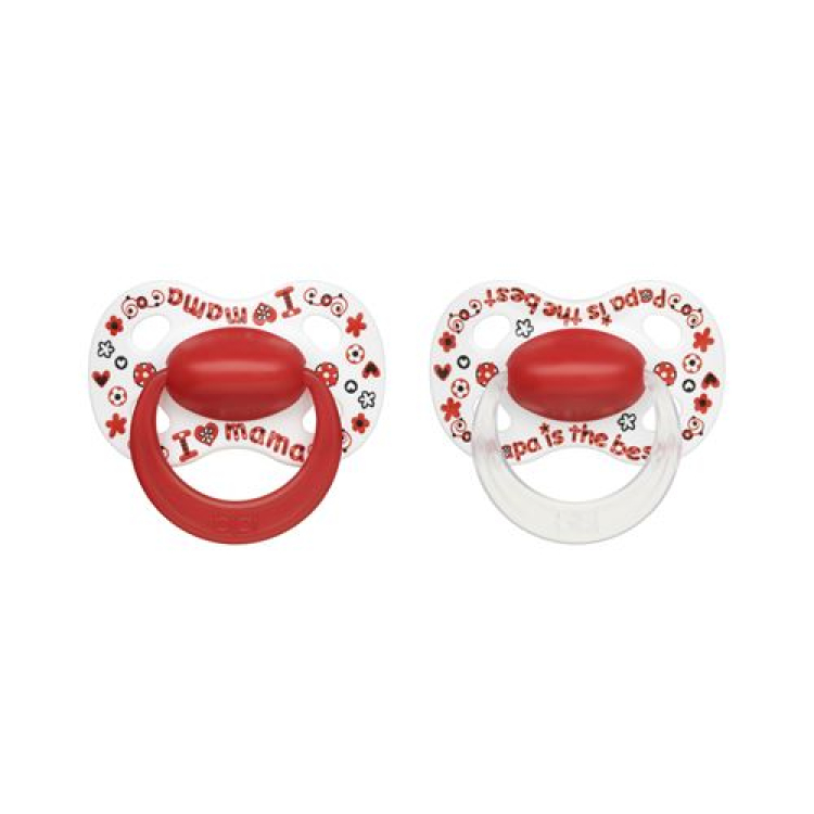 Bibi Nuggi Happiness Natural Silicon 0-6 ring Mama / Papa SV-A