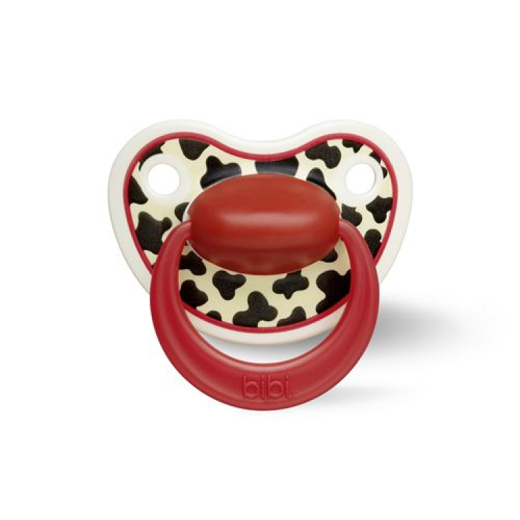 Bibi Nuggi Happiness dental silicone with 6-16 ring Tiger Swiss red SV-A