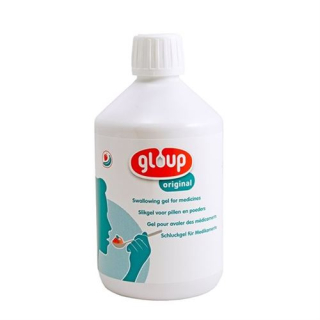 Gloup swallow gel for drugs original with strawberry-banana flavor 500ml