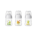 Bibi narrow neck bottle Happiness PP Natural silicone 120ml 0+ M Play with Us assorted SV-A + B New