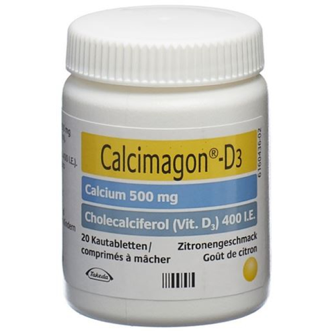 Calcimagon D3 Kautabl 柠檬 Ds 60 片