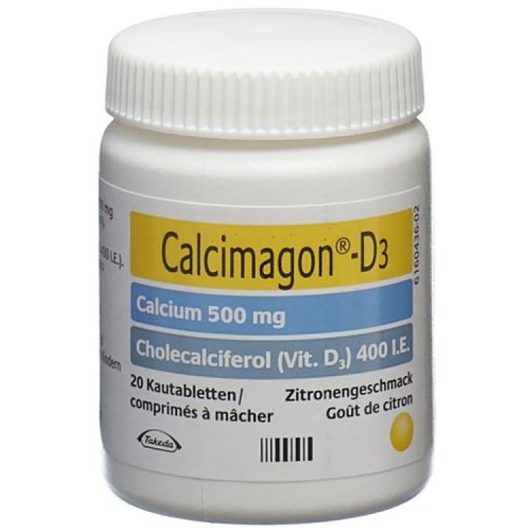 Calcimagon D3 chewable tablets לימון can 60 יח'