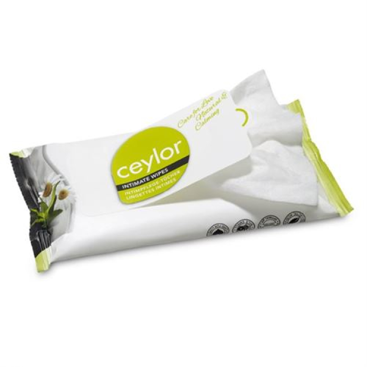 Ceylor Intimate Care Wipes ბუნებრივი და დამამშვიდებელი 12 ცალი