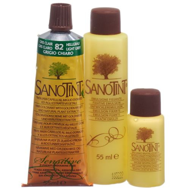 Sanotint Sensitive Light თმის ფერი 82 ღია ნაცრისფერი