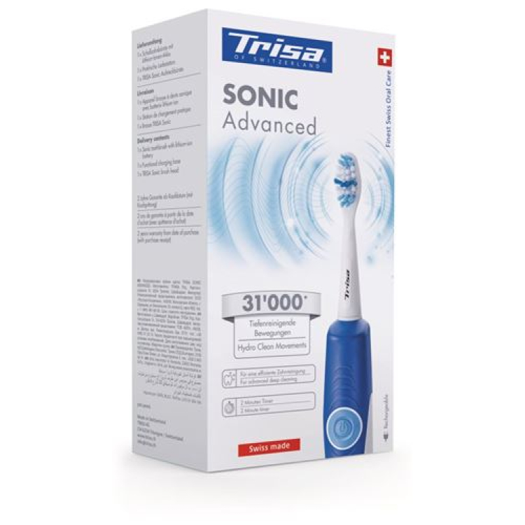 Trisa Sonic Advanced Elektrozahnbürste Regaldisplay 6 Stück