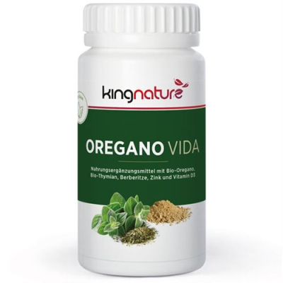 Kingnature Oregano Vida 614 mg krukke 60 kapsler