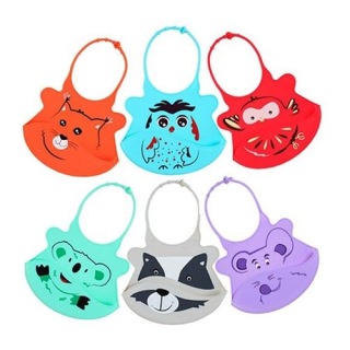 BabyOno silicone bibs Supersoft with controllable closure 6M + BPA