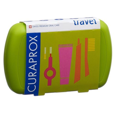 Curaprox travel set display 12 pieces