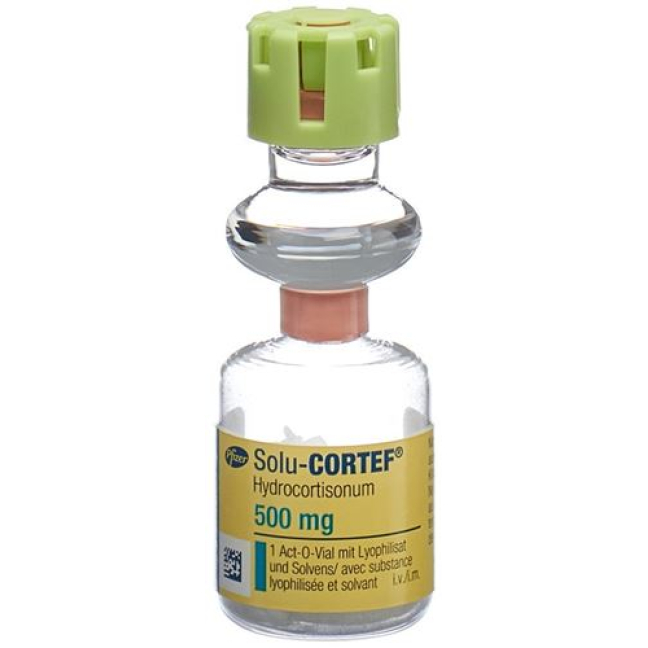 Solu-Cortef Dry Sub 500 mg Act O bočica 4 ml