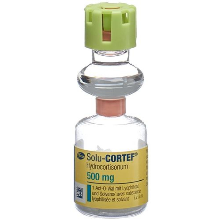 Solu-Cortef Dry Sub 500mg Act O Fiolka 4ml