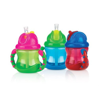 Nuby Flip-It Grip straw cup with handles