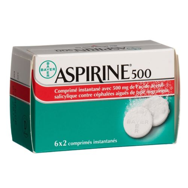 Momentinės aspirino tabletės 500 mg 6 bag 2 vnt