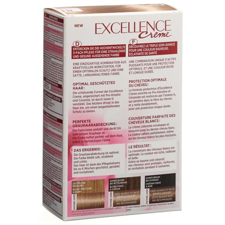 EXCELLENCE Creme Triple Prot 8.1 berambut perang abu muda