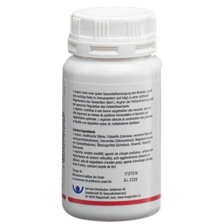 Burgerstein L-arginine 100 טבליות