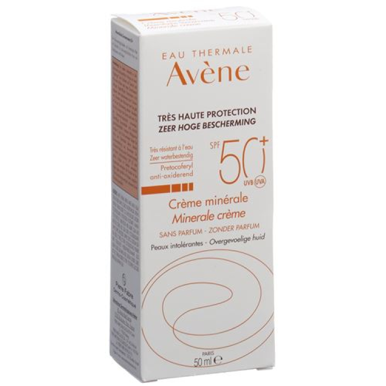 Мінеральний сонцезахисний крем Avene Sun SPF 50+ 50 мл