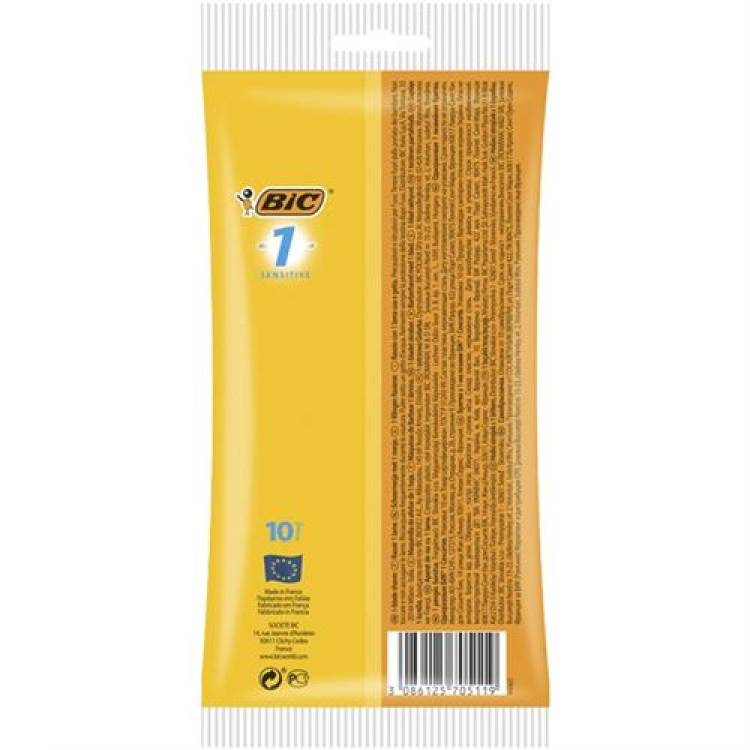 BiC 1 Sensitive rasoir 1 lame pour homme 10 pièces