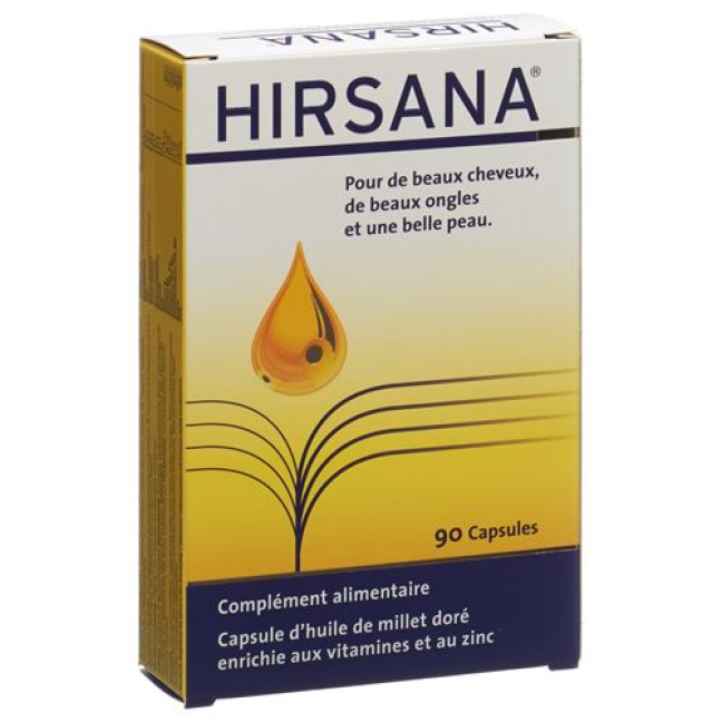 Hirsana Golden Millet Oil Capsules for Healthy Hair, Skin, and Nails