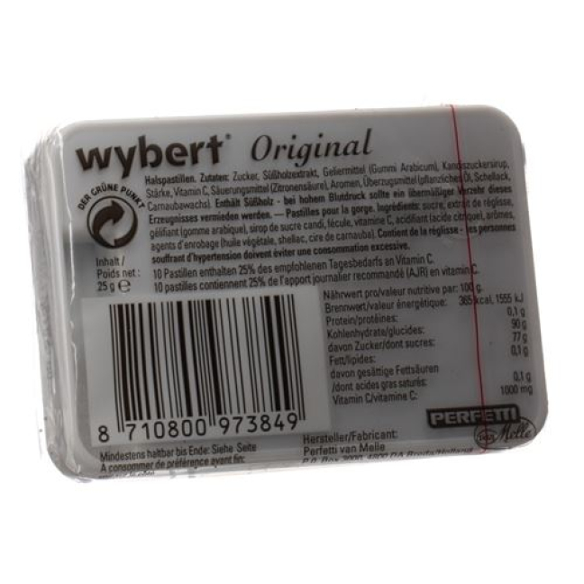 Wybert pastilės su vitaminu C 12 x 25 g