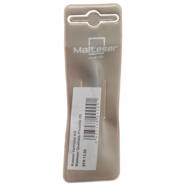 MALTESER Tweezers Obliquely Ni/Gold 8cm No 9