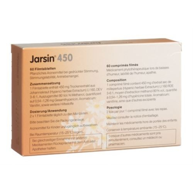 Jarsin Filmtabl 450 mg 60 個をオンラインで購入
