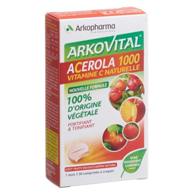 Acerola 1000 30 kramtomųjų tablečių