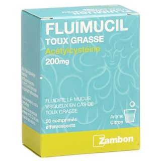 Fluimucil 200 mg 20 efervesan tabletka