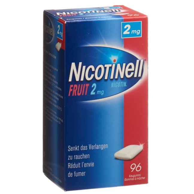 Nicotinell Gum 2 mg φρούτων 96 τεμ