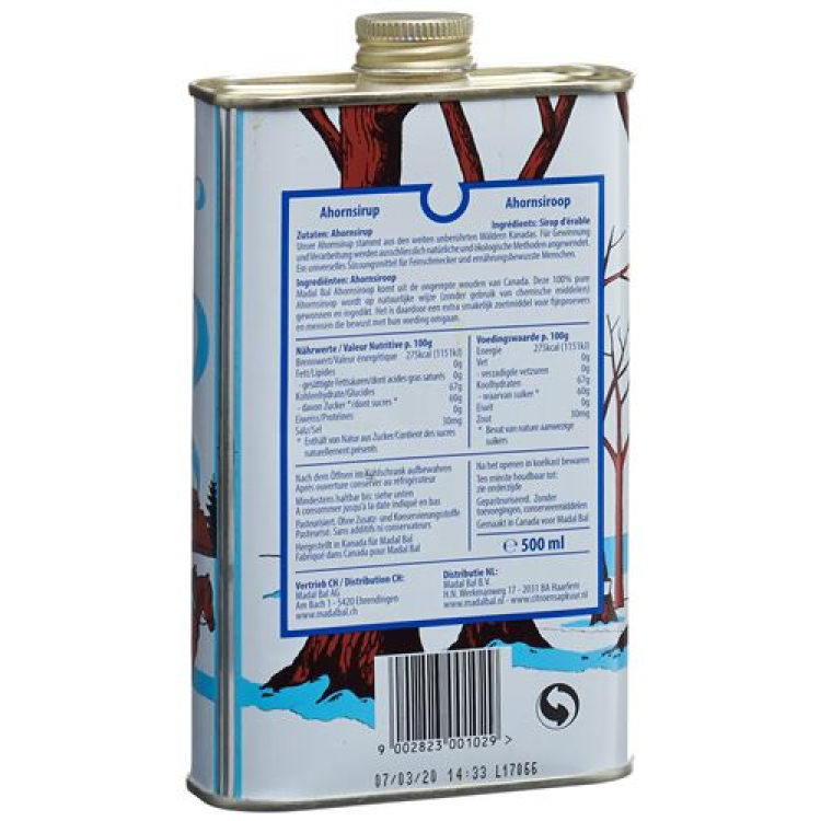 Madal Bal ទឹកស៊ីរ៉ូ ក្រេឌីត C+ 500ml