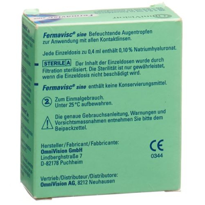 Fermavisc sine eye drops 20 monodoseos 0.4 ml