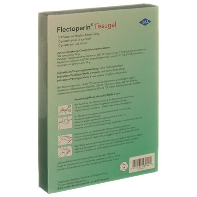 Flectoparin Tissugel Pfl 10 kom