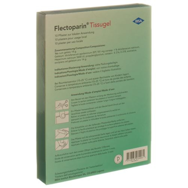 Flectoparin Tissugel Pfl 10 бр