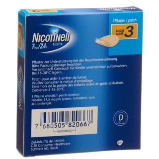 Nicotinell 3 easy matrix pfl 7 mg/24h 7 pcs