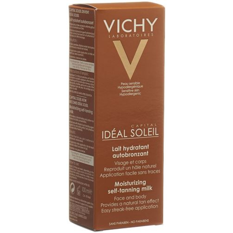 شیر مرطوب کننده 100 میلی لیتری خود برنزه کننده سولیل Ideal Vichy