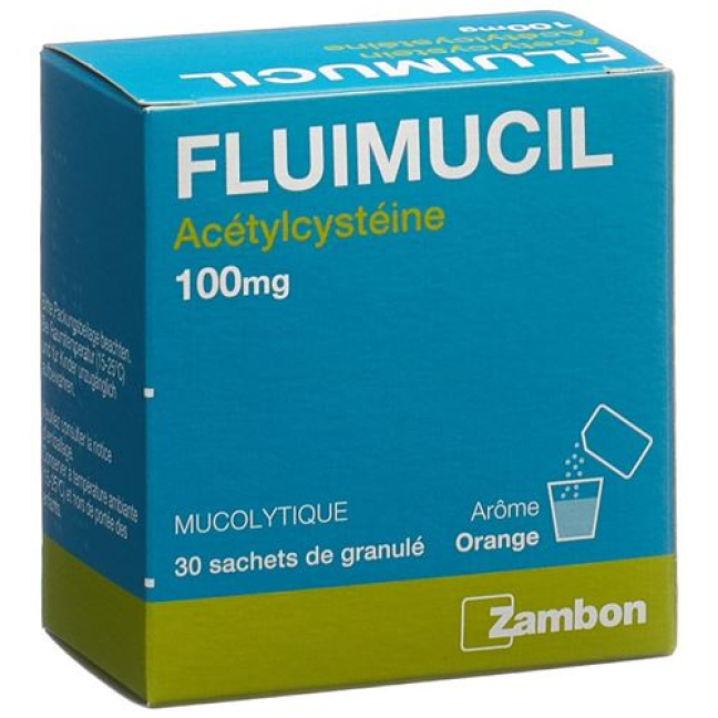 Fluimucil grânulos 100 mg 30 saquetas