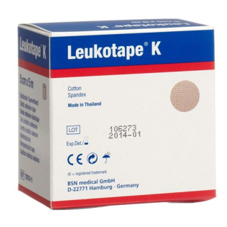 Leukotape K 铺路粘合剂 5mx5cm 肤色 5 件