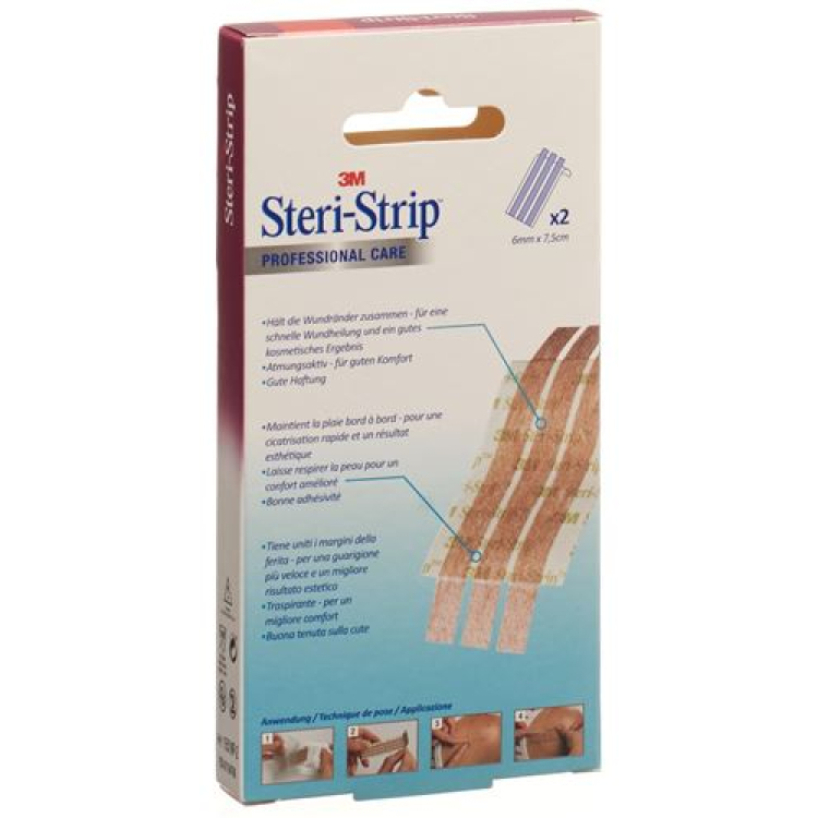 3M Steri Strip Blendtone 6x75mm natur 12 x 3 stk