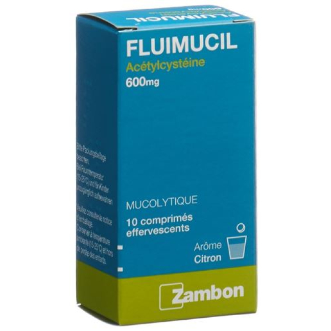 Fluimucil Brausetable 600 mg adults citron (D) 10 pcs