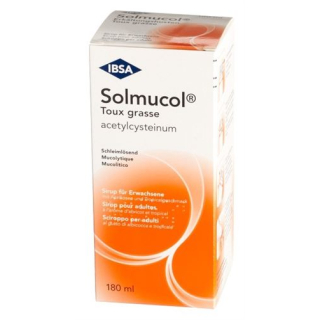 Solmucol cold cough syrup 200 mg/10ml bottle 180 ml