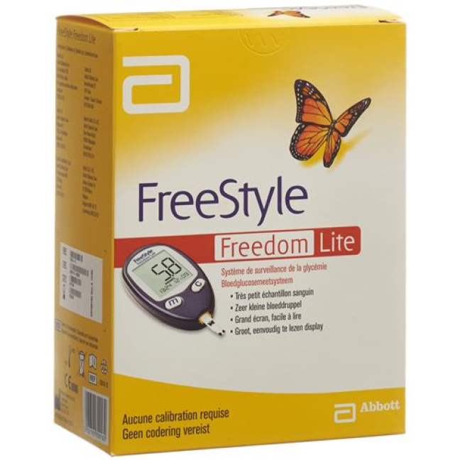 Комплект системы мониторинга уровня глюкозы в крови Abbott FreeStyle Freedom Lite