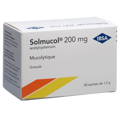 Solmucol granules 200 mg without sugar 40 bags 1.5 g