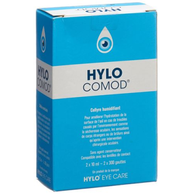 HYLO COMOD आई ड्रॉप्स 2 बोतलें 10 मिली