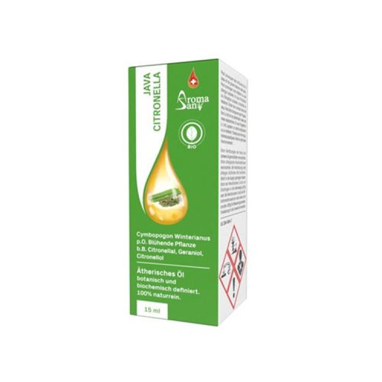 Aromasan citronella from Java essential oil in box organic 15 ml